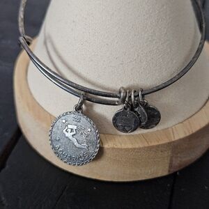 Alex and Ani Silver Aquarius Zodiac Astrology Charm Bracelet